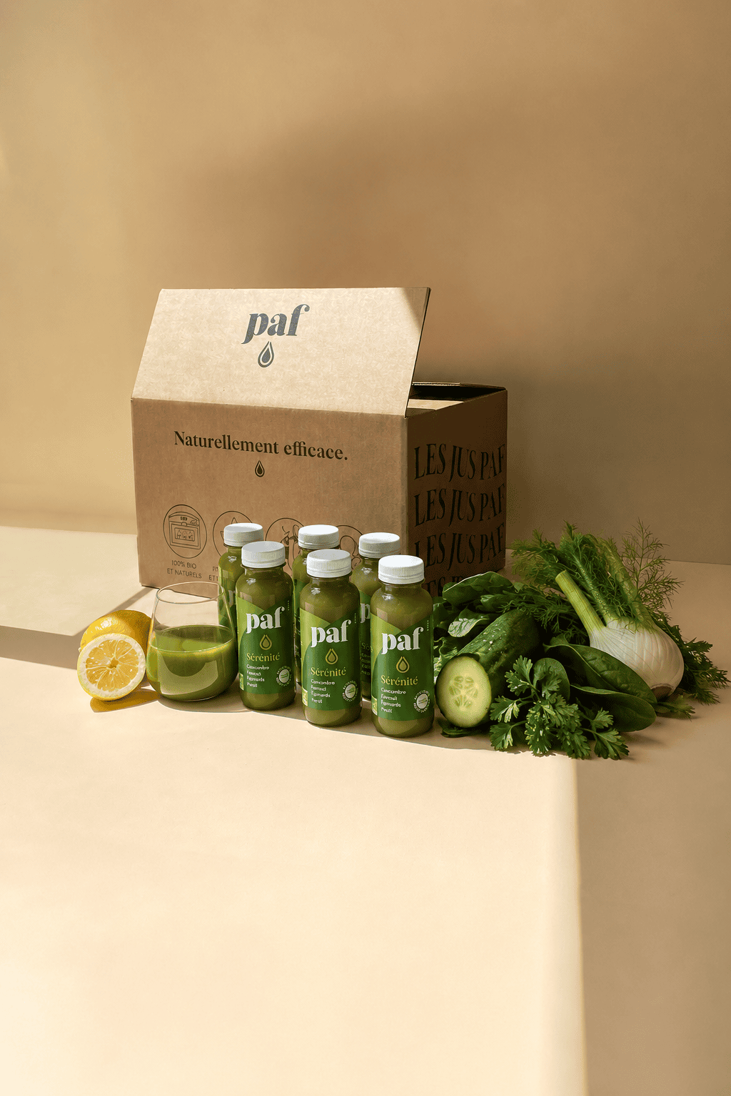 Coffret de jus fenouil, concombre & persil - SÉRÉNITÉ 100% vert. – Image 4